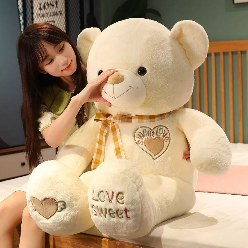 80Cm/100Cm Kawaii Kèm Yêu Áo Len Thú Nhồi Bông Đồ Chơi Sang Trọng Búp Bê Mềm Mại Ôm Gối Tựa người Yêu Quà Giáng Món Quà Cho Trẻ Em