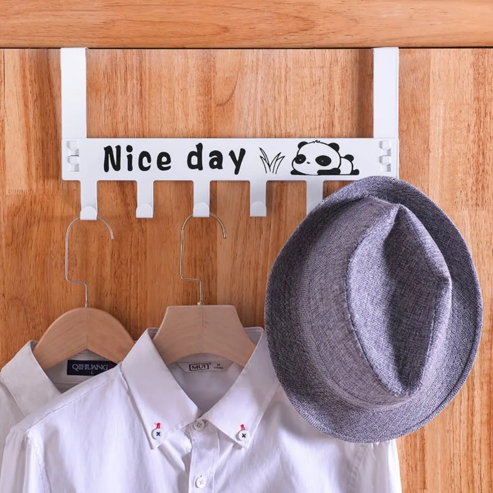 

New 6-Link Door Storage Hook No Punch Multi-functional Over Door Hook Hanger Traceless Universal Coat Rack