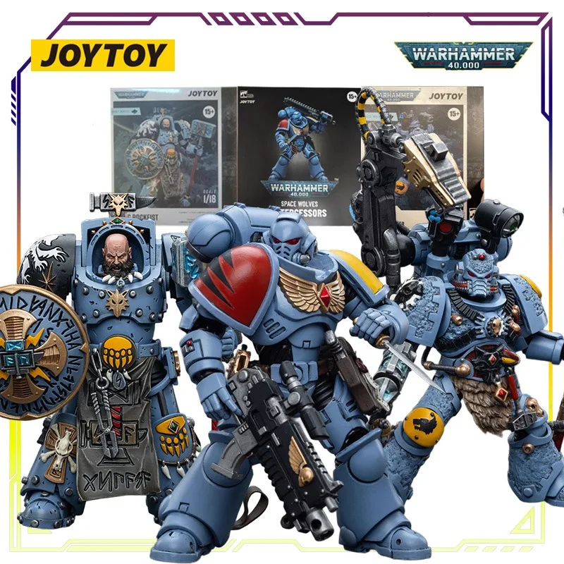 

JOYTOY Original Warhammer 40 Series Space Wolf Arbitrator Action Figure Model Toys Collectible Model Ornaments Gifts for Boys