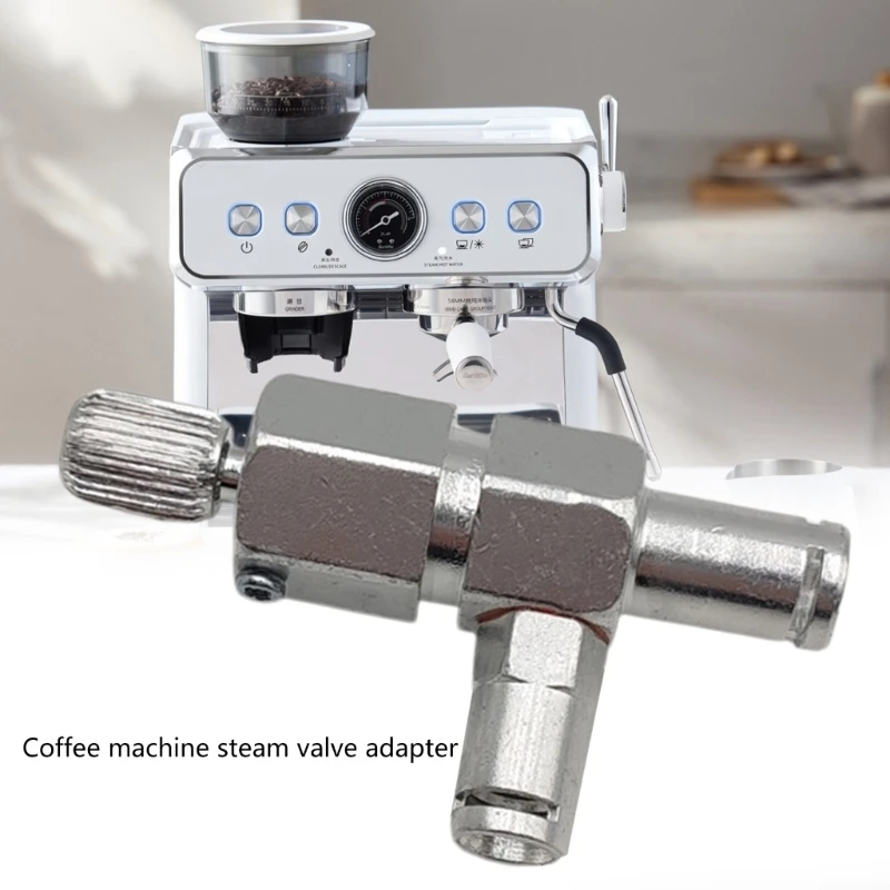 Multifuntional Coffee Maker Steam Valves Connector Aluminum Alloy Texture Suitable for Coffee Enthusiasts and Cafes