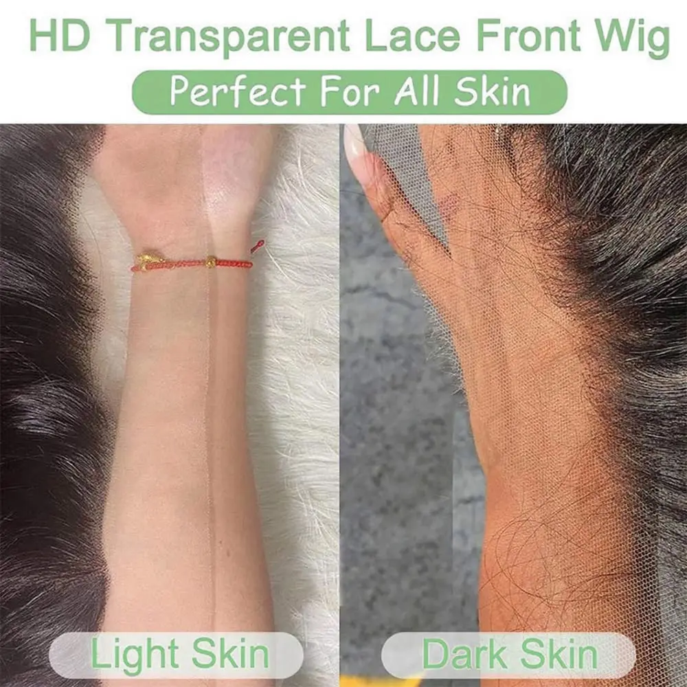 ディープウェーブフロントウィッグ 13x4 レースウィッグ 32インチ カール人毛ウィッグ 生え際調整済み HD 360レースウィッグ 目立たないドローストリング 女性用