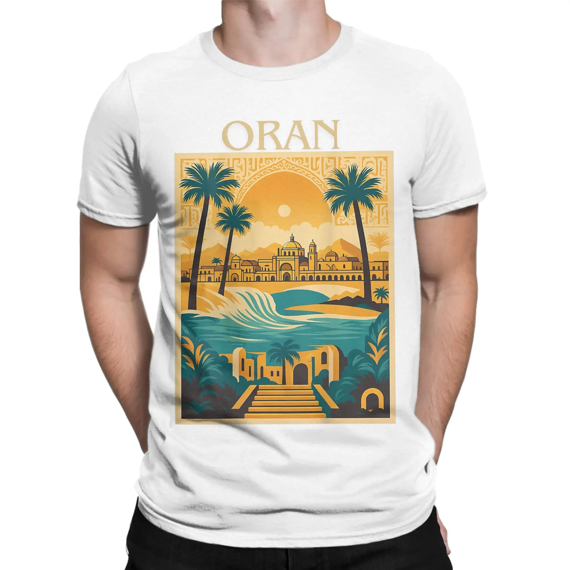 Algeria Oran DZ Algerian T Shirt Men Cotton Funny T-Shirts Round Neck Africa Arab Tees Short Sleeve Clothes Printed