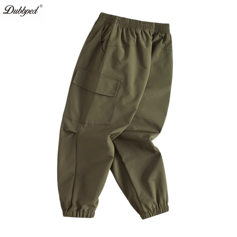 Dubbped summer Kids Work pants Solid Casual Loose Pants Korean Style Trousers jogging Girls Boys  Pants Children´s Clothes 4-16Y