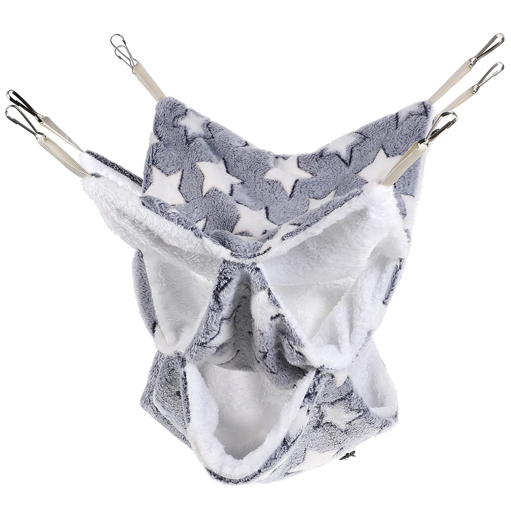 

Grey 35x35 Triple Layer Cage Hammock Small Pets Hide Sleeping Bag Comfortable Breathable Chinchilla Rat Squirrel Nest Hamster