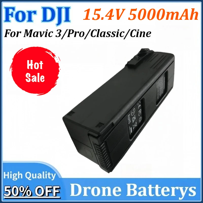 

15.4V 5000mAh New Intelligent Drone Batterys Flight Time 46 Minutes for DJI Mavic 3/Pro/Classic/Cine Drone UAV Accessories