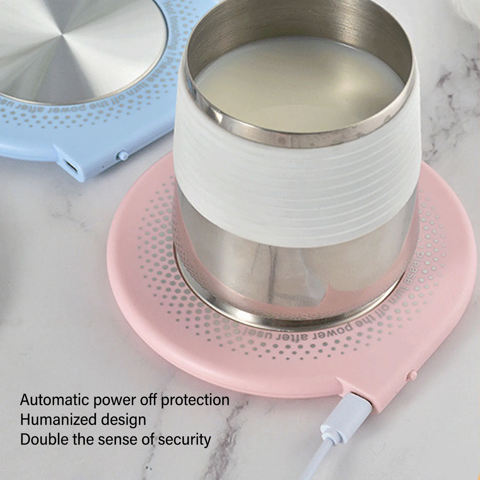 

Electric Cup Warmer USB Automatic Power Off 55°C 8cm Electric Mug Heating Pad for Heating Coffee Beverages Milk Tea