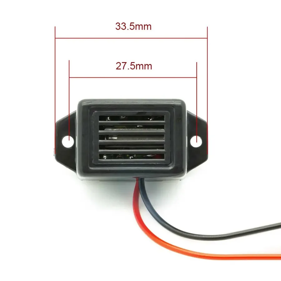 Carro Light Off Warning Control Buzzer, Adaptador Beeper, Cabo-Preto, Som de Alarme Eletrônico, Peças de Reposição, 12V