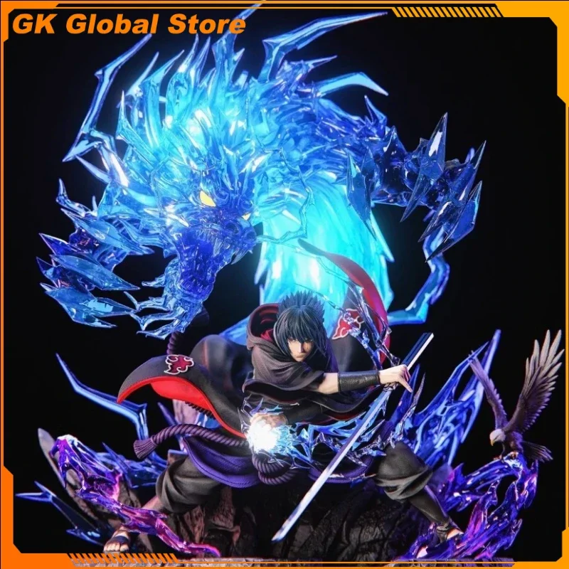 

36cm New Naruto Anime Figure Uchiha Sasuke Peripheral Resin Model Scene Statue Desktop Decoration Ornaments Birthday Gifts Toys