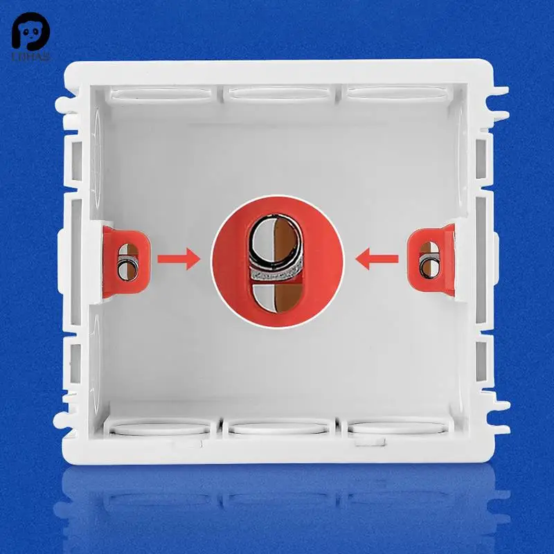 EU standard size switch socket installation box,adjustable hidden wall internal installation bottom box, power socket wiring box