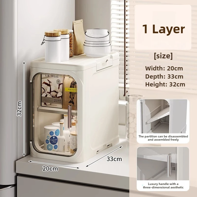 Foldable Storage Box Living Room Movable Storage Cabinet Kitchen Multifunctional Organize Box Home Organizing Accessories