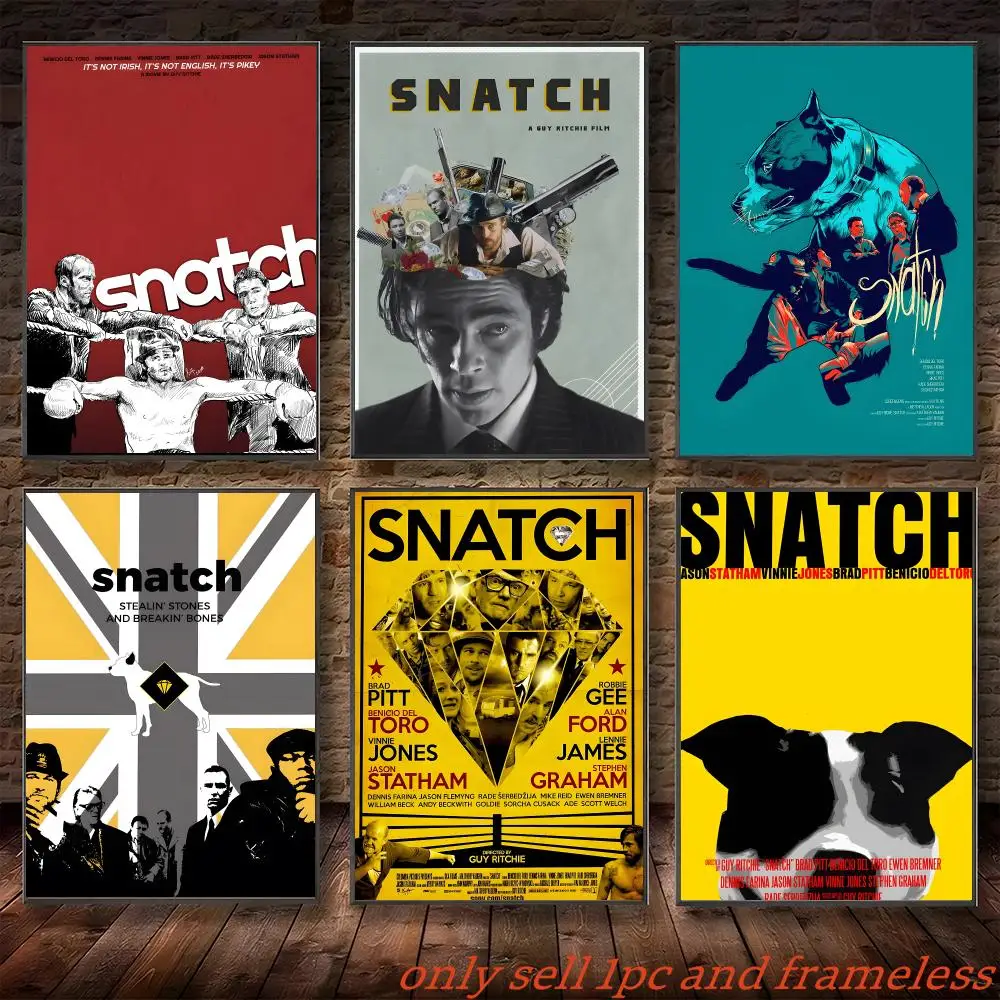 Movies Snatch Poster Self-adhesive Painting with prints Home bedroom living room decoration