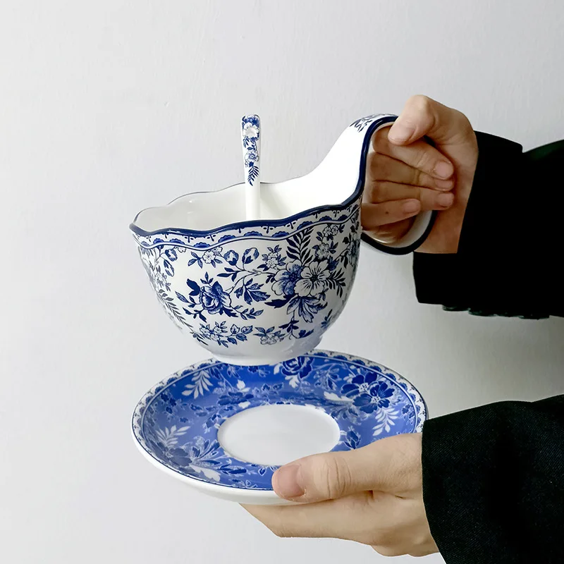 Hand-painted Ceramic Bowl, Soup Plate, Kitchen Utensils, Double Ear Noodle Bowl, Salad Bowl, 2L Soup Pot, Decorative Tableware