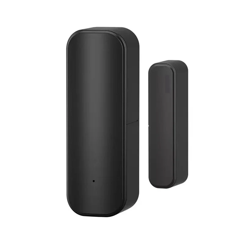 SQPP-Tuya Wifi مستشعر نافذة الباب الذكي للمنزل كاشف مغناطيسي للباب الداخلي متوافق مع Alexa وGoogle Home باللون الأسود