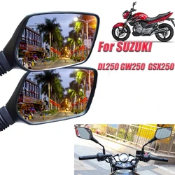 For SUZUKI DL250 Vstrom V-strom DL 250 GW250 GSX250 Convex Mirror Increase Rearview Mirrors Side Mirror View Vision Lens