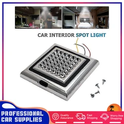 Lámpara Interior de techo para coche, luz de cúpula para caravana, camping, remolque, barco, furgoneta, CC de 12V, 42 LED