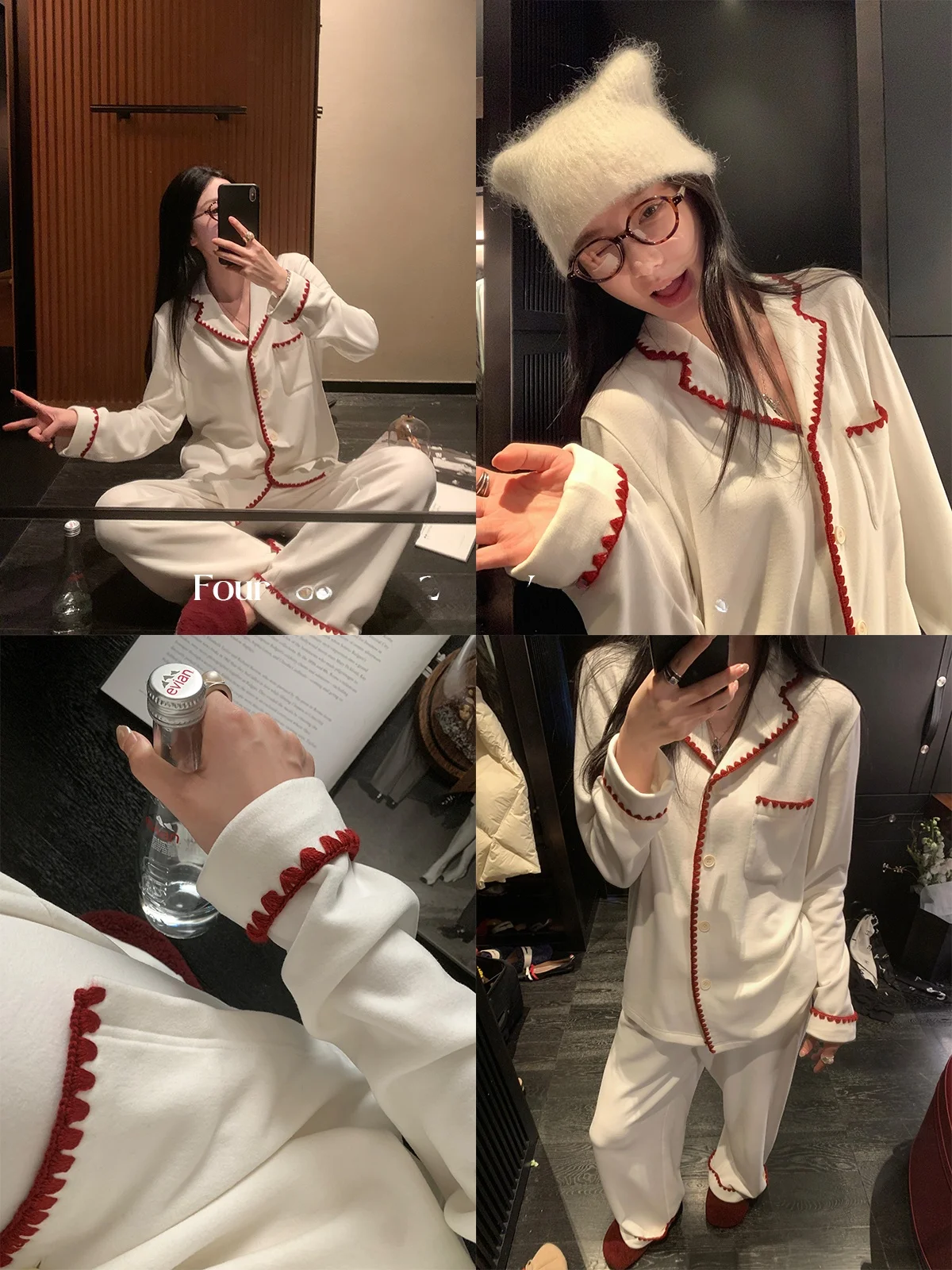 

Зимний дизайн, свободный комплект из пятен с вышивкой, женский комплект из двух предметов с длинной застежкой на пуговицы, удобный комплект одежды для дома