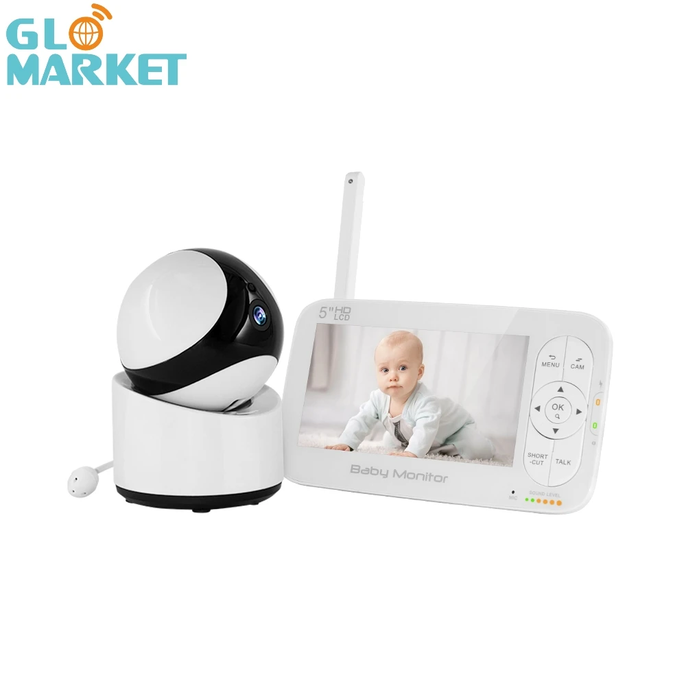 

Glomarket 5inch Baby Monitor Infrared IR Night Vision Two-way Audio HD Zoom Baby Monitor
