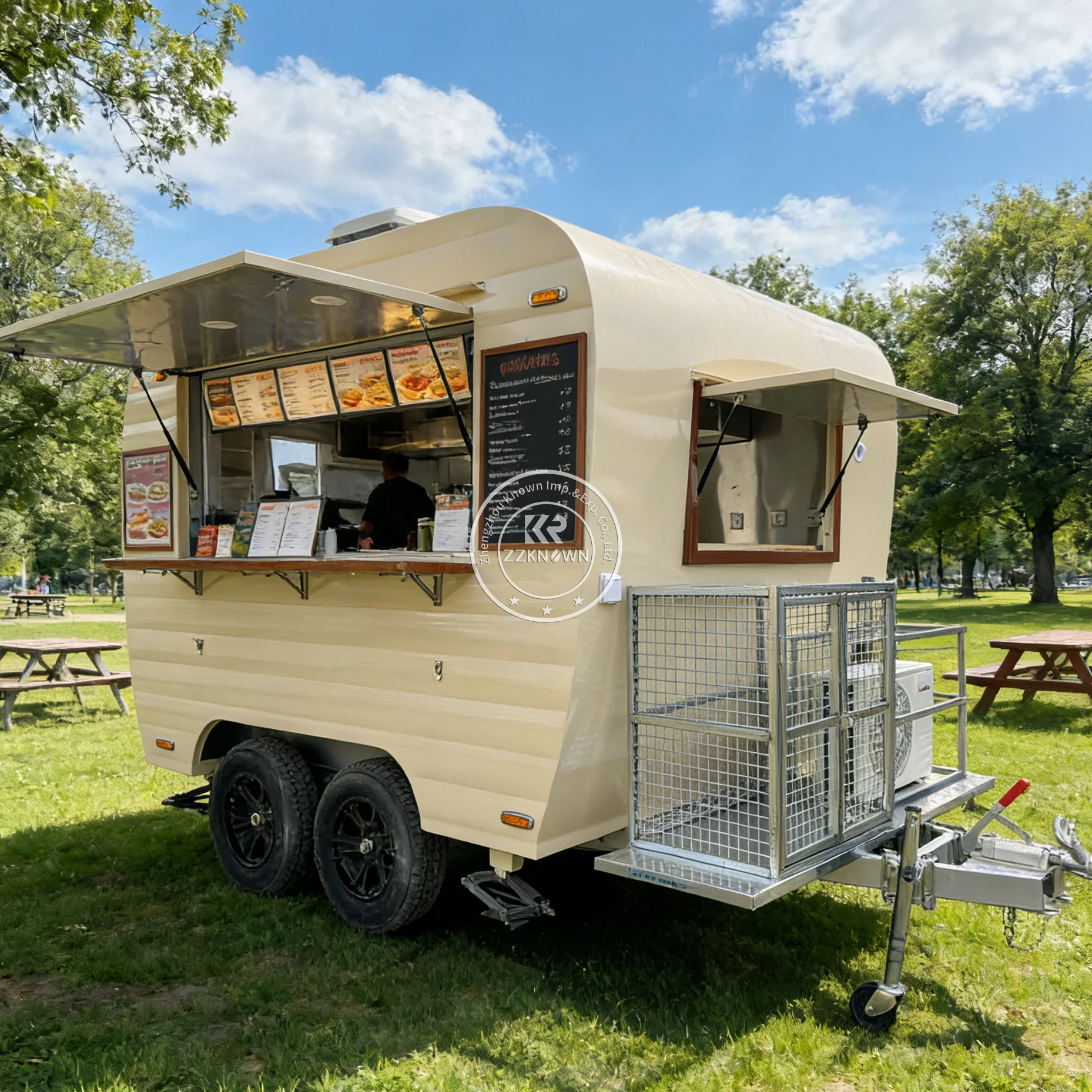 

Custom Commercial Mobile Kitchen Food Truck Outdoor Street Catering Trailer High Quality Mobile Food Trailer For Street Vending