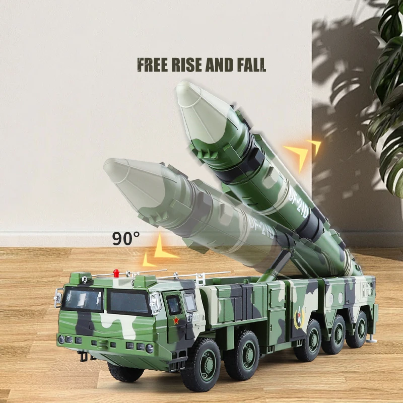 1/35 Scale Military Missile launching vehicle Dongfang 21D missiles high precision alloy model collection toys Gift hot wheels