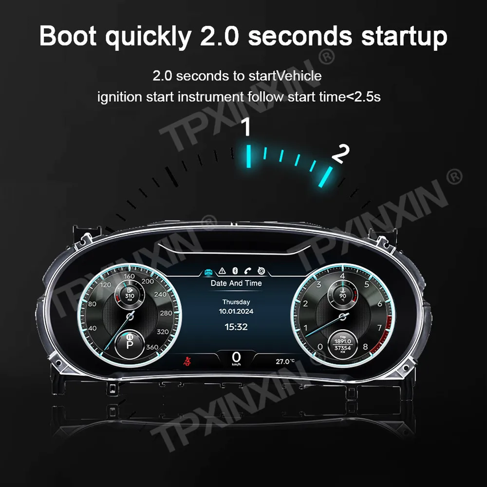 For Bentley Flying Spur GT 2012-2017 Digital Cluster Car LCD Dashboard Panel Virtual Cockpit Instrument Speedometer Screen Unit