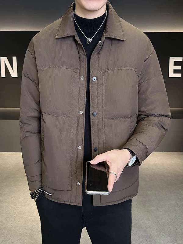

Новая зимняя мужская повседневная универсальная модная теплая рабочая куртка-пуховик с утолщенным наполнителем из полиэфирного волокна