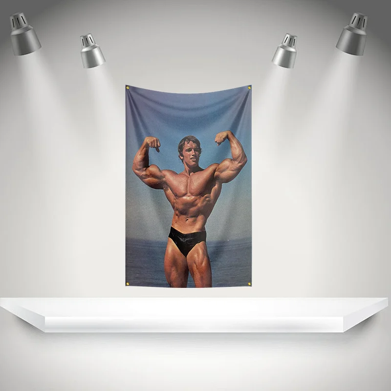 A-Arnold Schwarzenegger Flag Boxer Banner HD Printing Tapestry Exhibition Boxer Sports Fans Garage Decor