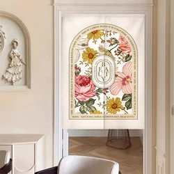 Nordic Floral Door Curtain Bohemia Style Noren for Kitchen Bedroom Entrance Partition Cafe Doorway Decorative Hanging Curtains
