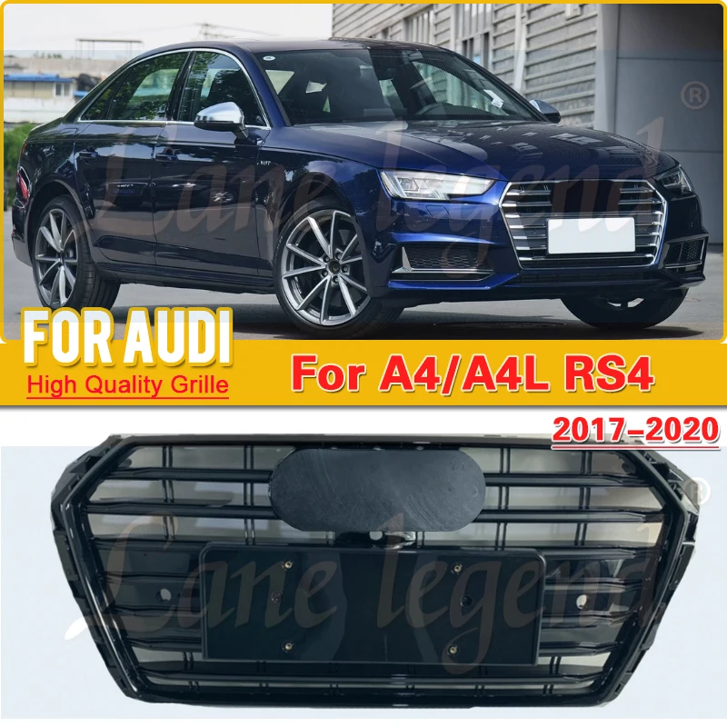 

Car Auto Parts For S4 Style Front paint-proof Grille Ventilation Net for Audi A4 B9 2017-2020 car accessories tools