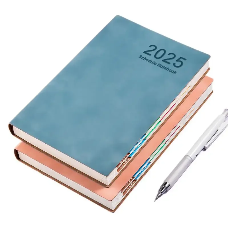 365 Days Daily Plan 2025 Efficiency Manual Almanac, Calendar Book Business Office Notepad Clock in Notebook planner organizer