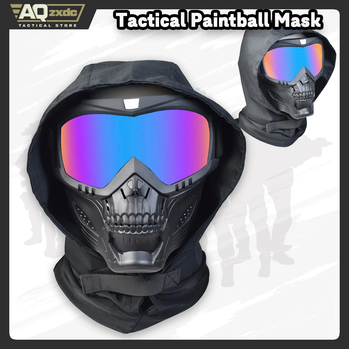 

Airsoft Mask Balaclava Full Face and Detachable Anti Fog Airsoft Goggles Military Outdoor Sport CS Tactical Paintball Mask