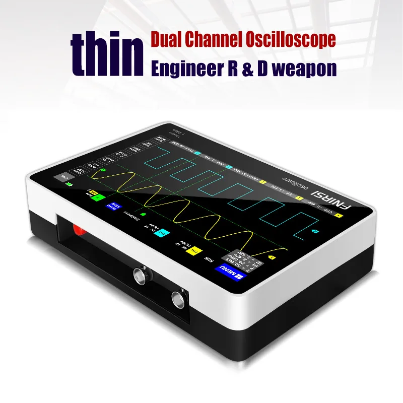 Nuovo FNIRSI-1013D Digital Tablet oscilloscopio Dual Channel 100M larghezza di banda 1GS frequenza di campionamento Mini Tablet oscilloscopio