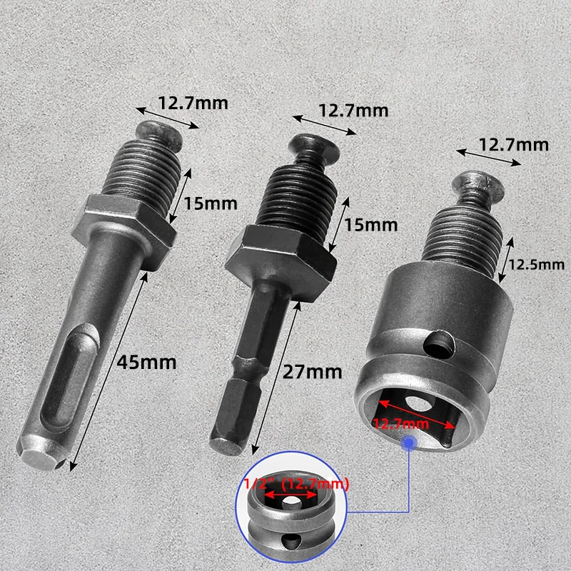 2-13mm Keyless Drill Chuck Adapter 1/2-20 UNF Drill Chuck with SDS PLUS Shank 1/4