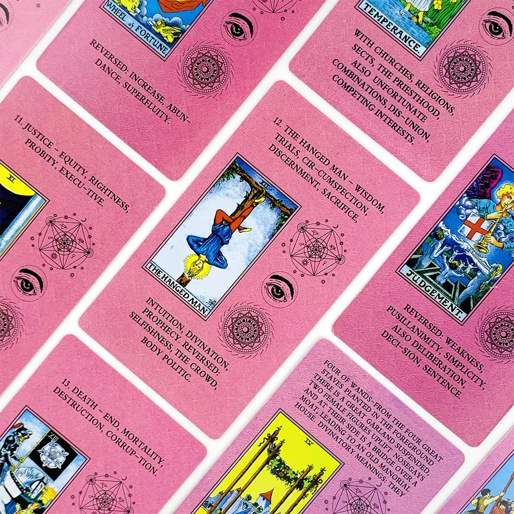 Hot-selling Tarot Cards 78 Pcs Tarot Deck Family Gathering Game Card Classic Design For Beginners & Pros, Ideal For Divination,