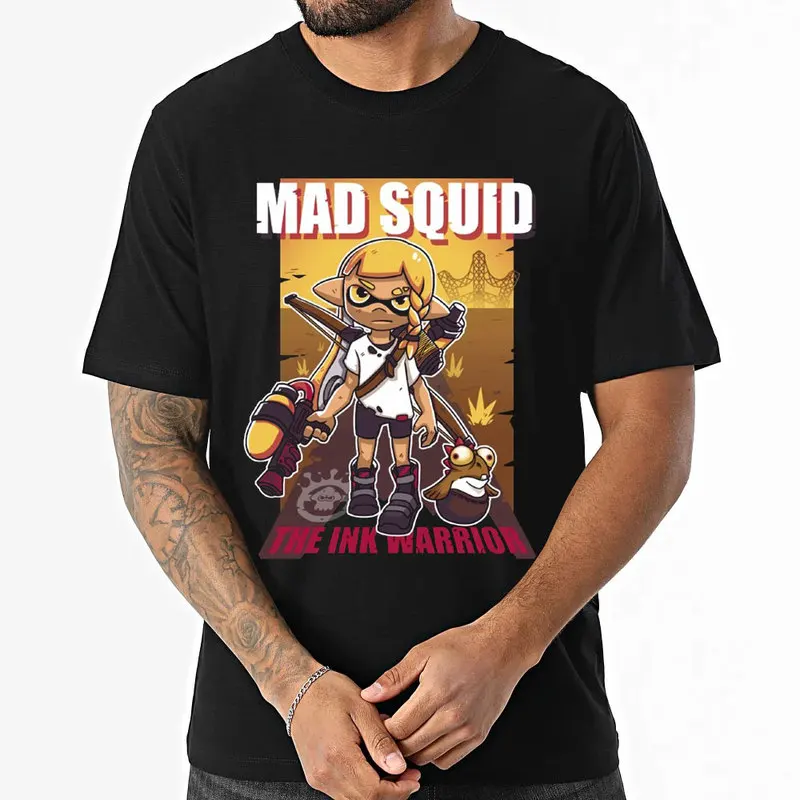 Cute Cartoon Videogame Splatoon Gift T Shirt for Gamer 1231 Short Sleeve Graphic Clothes 100% cotton Unisex Tee US Size S-6XL