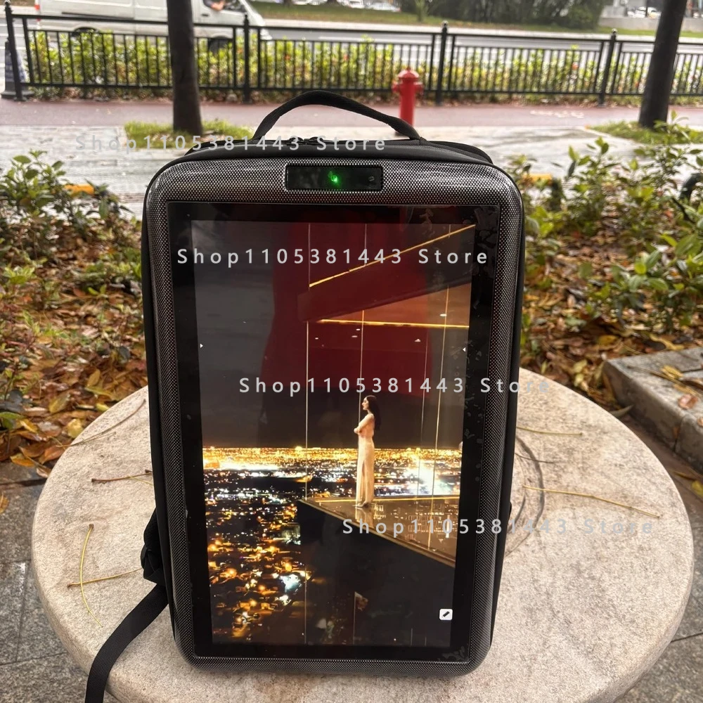 Rechargeable Battery Powered Advertising Player for Street Marketing Activities Portable Body-worn LED LCD Screen Backpack