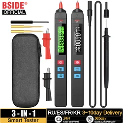 BSIDE Digital Multimeter Pen Type Smart multitester Auto Range DC AC Voltage Capacitance Ohm NCV Hz Diode Live wire Tester Meter