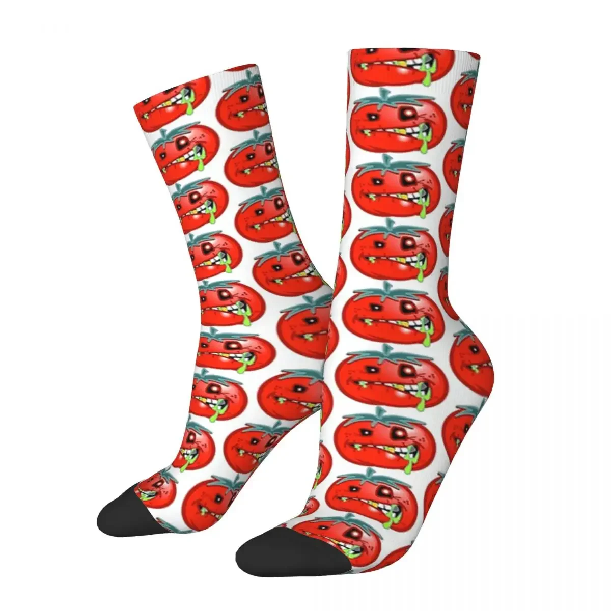 Retro Tomato Zombie Crazy Men's compression Socks Unisex Fruit Party Harajuku Pattern Printed Funny Novelty Happy Crew Sock