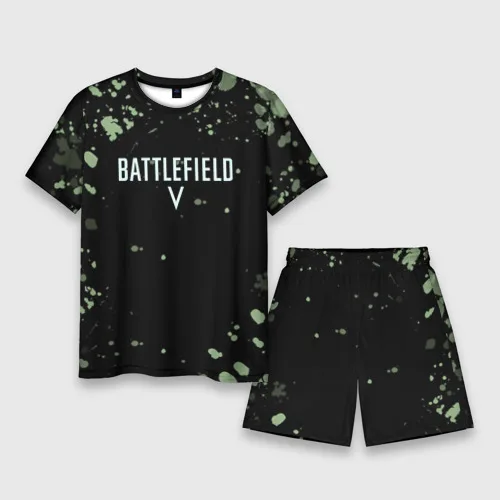 

Стрельба-игра Battlefield 2042 футболка с 3D принтом + короткая одежда Harajuku модная футболка уличная одежда с круглым вырезом комплект из 2 предметов одежда унисекс