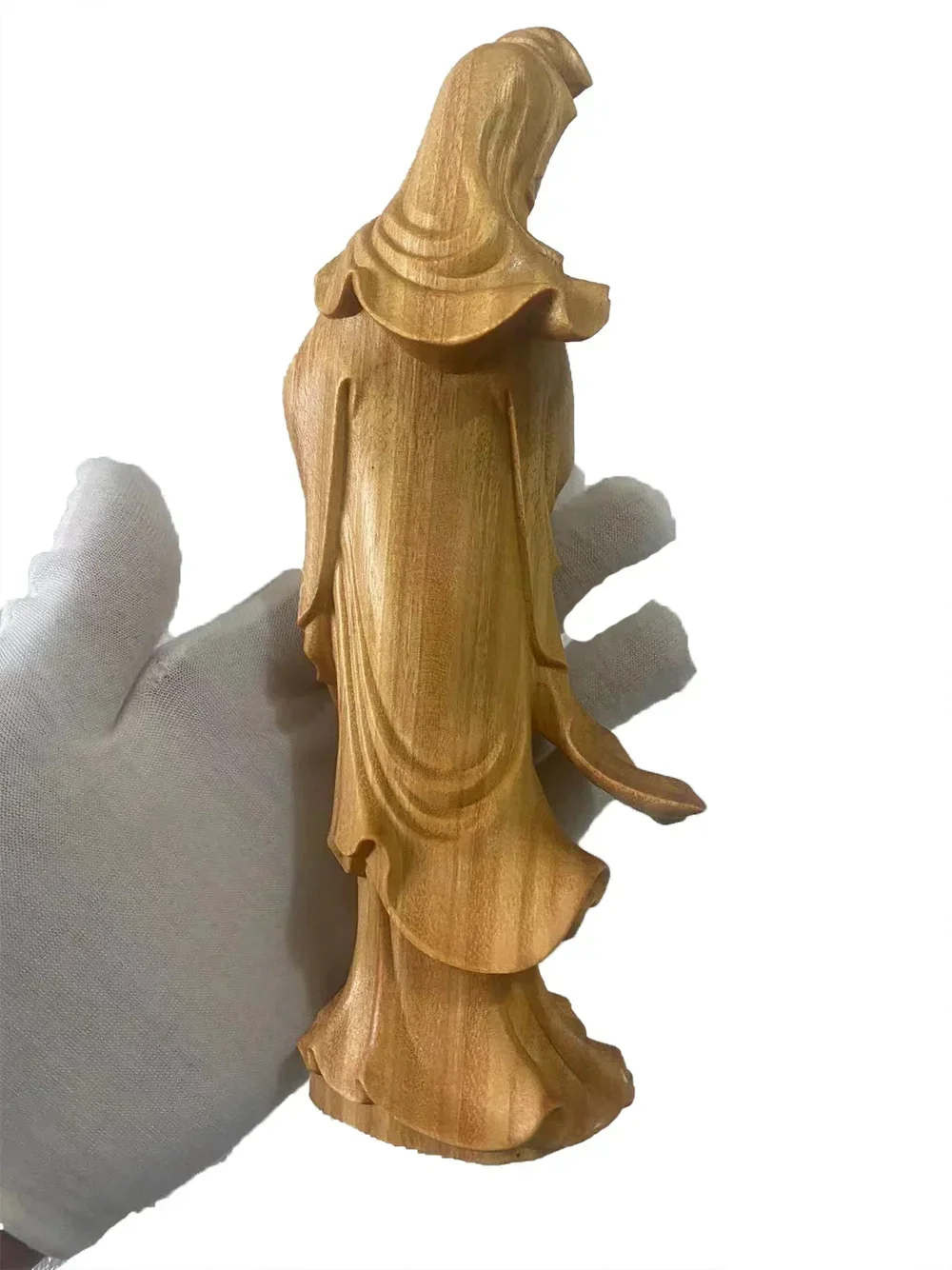 New solid wood carving Dripping Guanyin Buddha statue Wooden hand-carved High Quality Home Living Room Bedroom Feng Shui Statue