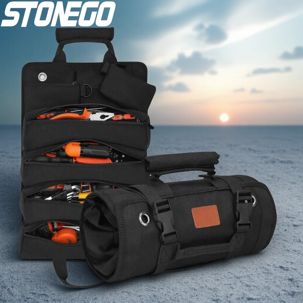 

Прочная складная сумка-органайзер для инструментов с двумя маленькими карманами для механиков и любителей DIY