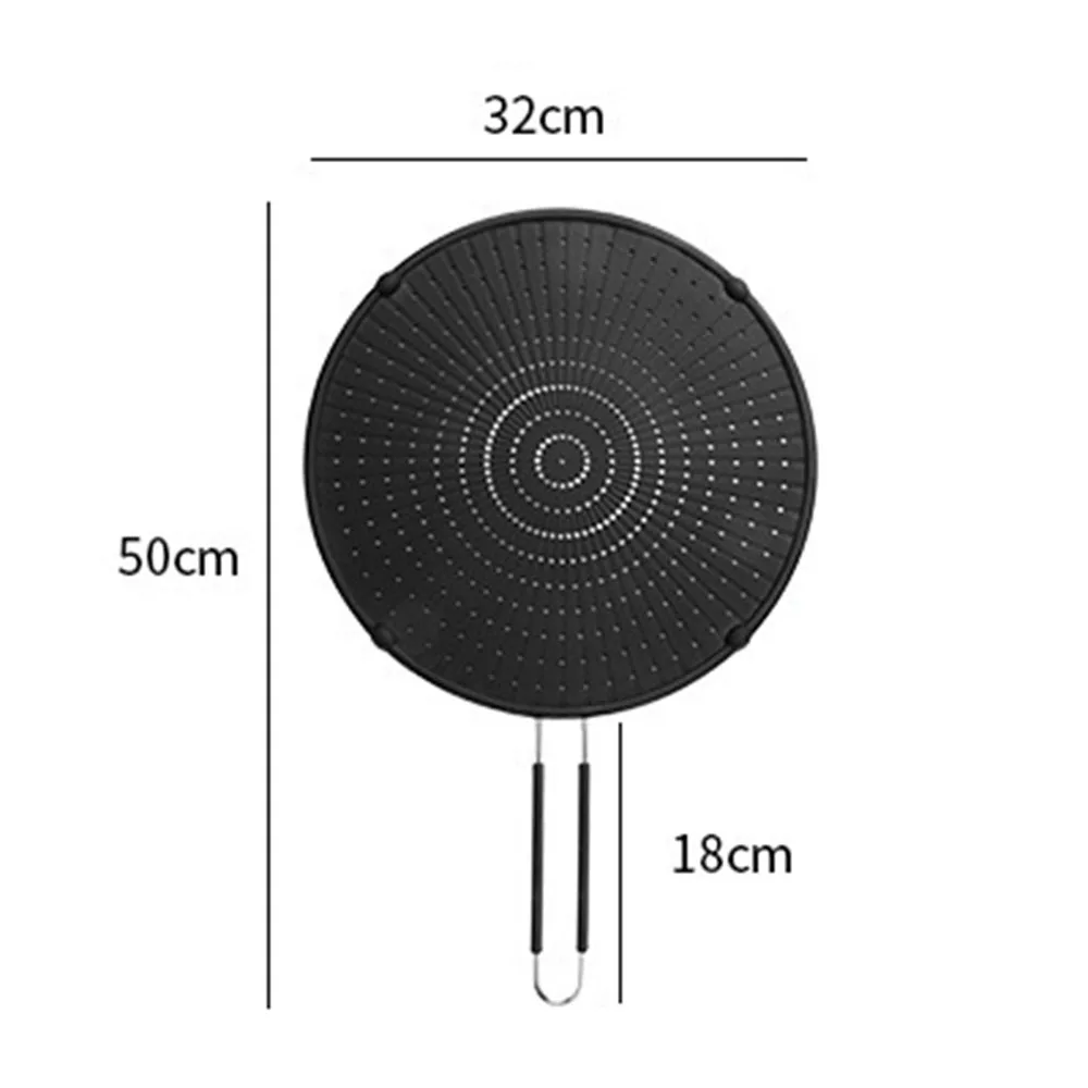Barreiras de óleo multifuncionais com alça antiderrapante, Filtro de água para cozinhar, Design oco