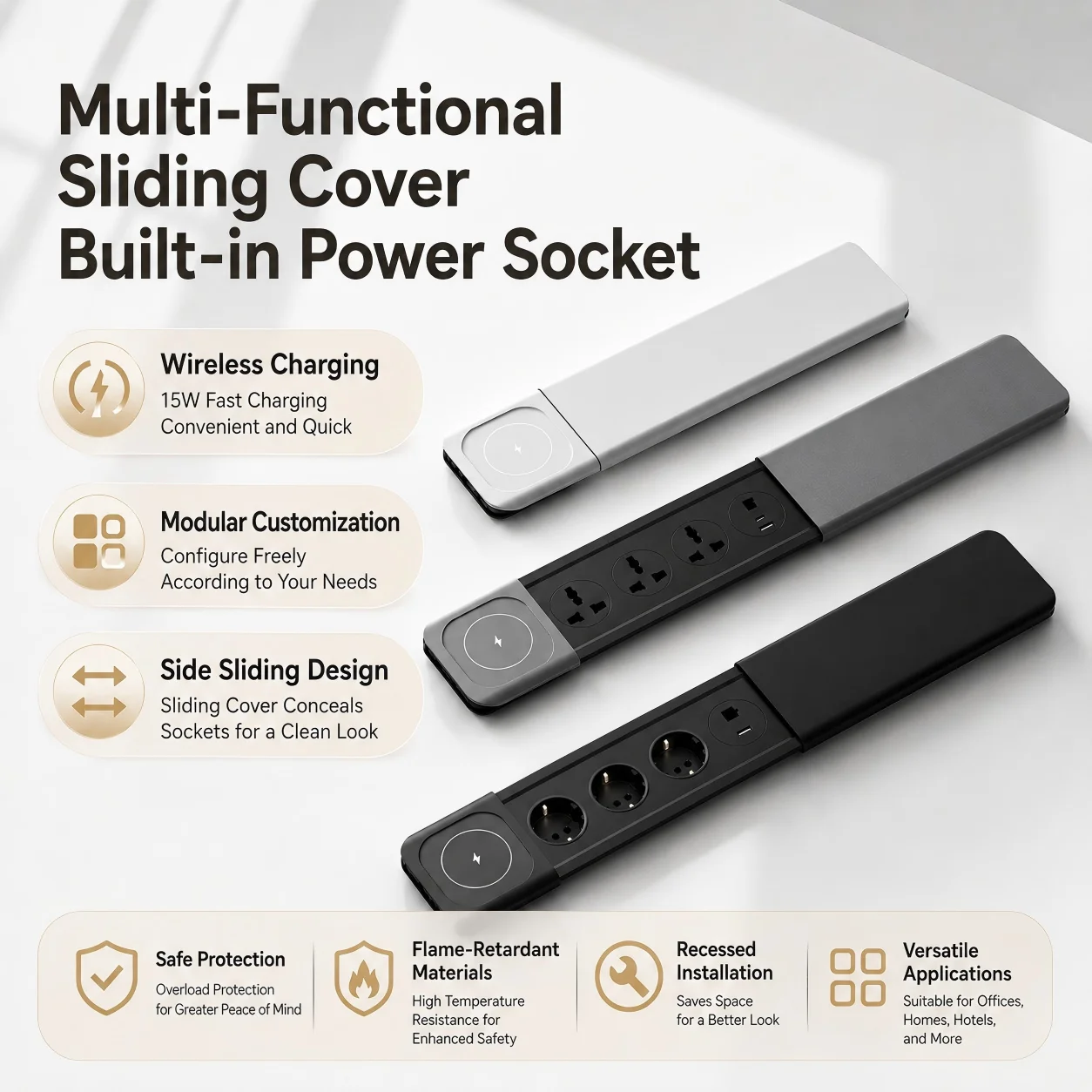 multi-functional-embedded-sliding-cover-socketusb-c-fast-charging-wirelesscharging-hidden-power-outlet-fordesk-kitchen-island
