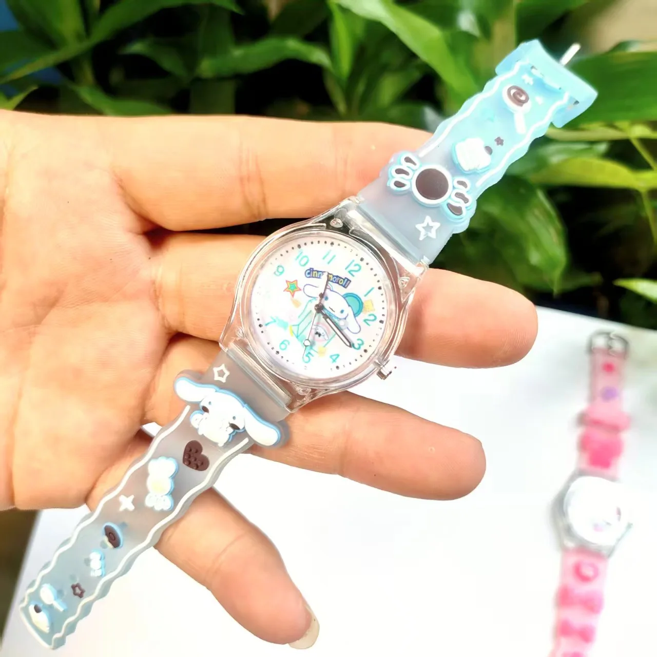 Sanrio Watch Hello Kitty children Watches Printed Cartoon Cute Primary Student Watch Female Girl Silicone Quartz Watch festival