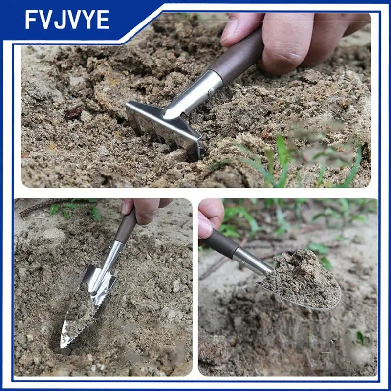 Mini Portable Garden Tool Soil Raising Flowers Vegetables Plant Small Shovel Rake Spade Planting Flowerpot Gardening Tools A2