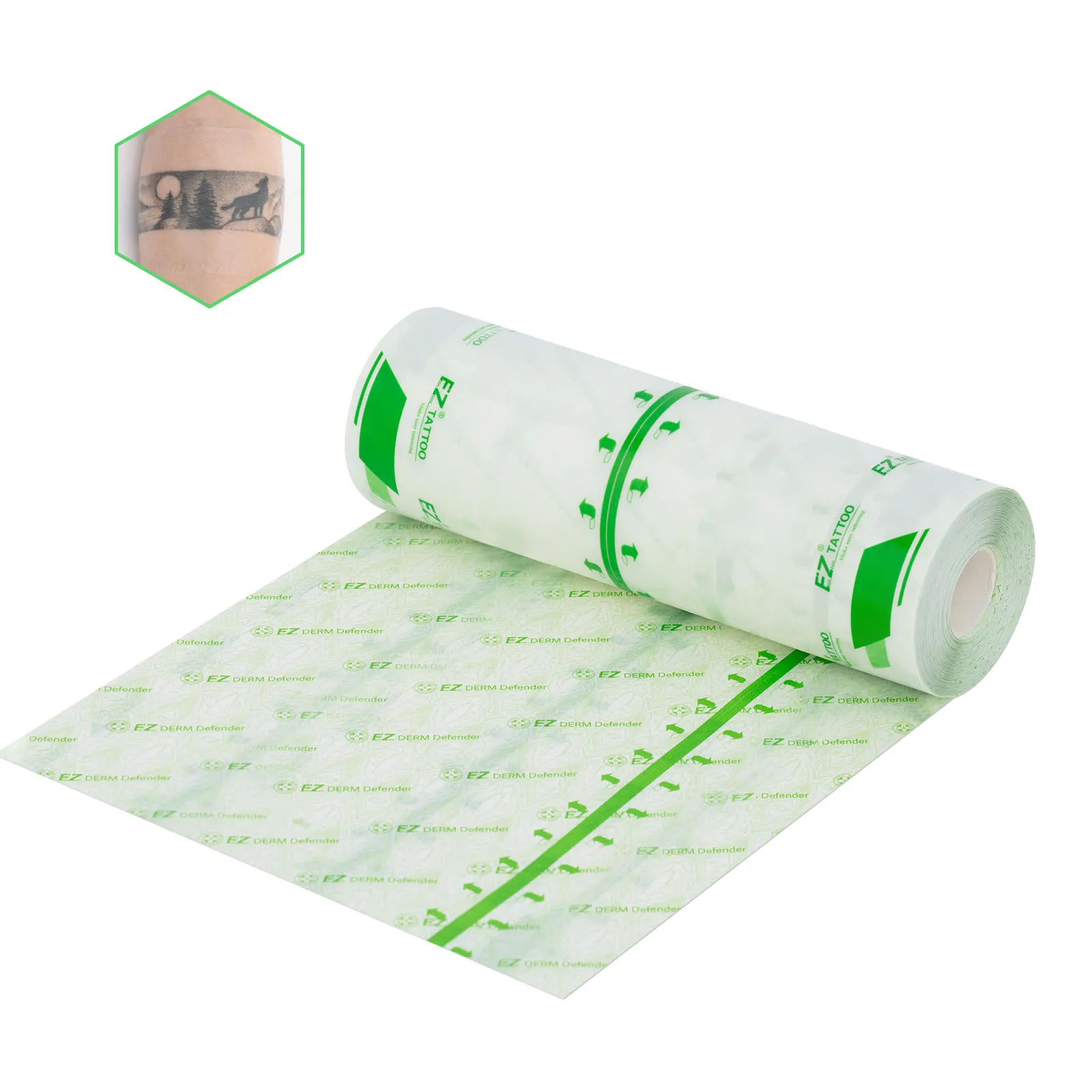 EZ Premium/Regular Derm Defender Tattoo Clear Adhesive Protective Shield Protective Tattoo Film Aftercare Tattoo Supply – Detail 13