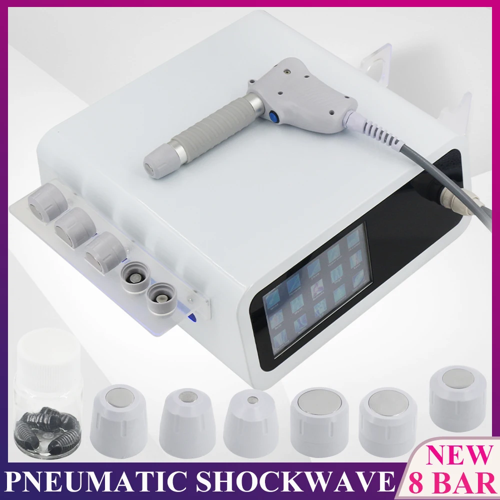 

Pneumatic Shockwave For ED Treatment 8Bar Professional Shock Wave Therapy Knee Machine Waist Pain Relief Muscle Massager