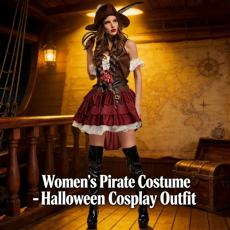 زي الهالوين لعام 2026 زي القراصنة الصومالية النسائي زي اللعبة #1