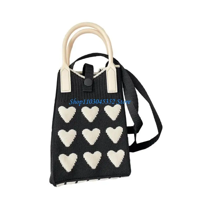 

A3PE 2023 Shoulder Bags Fashion Crochet Knitted Trendy Bag Lady Purse Crossbody Bag Mini Cellphone Bags for Girl Women