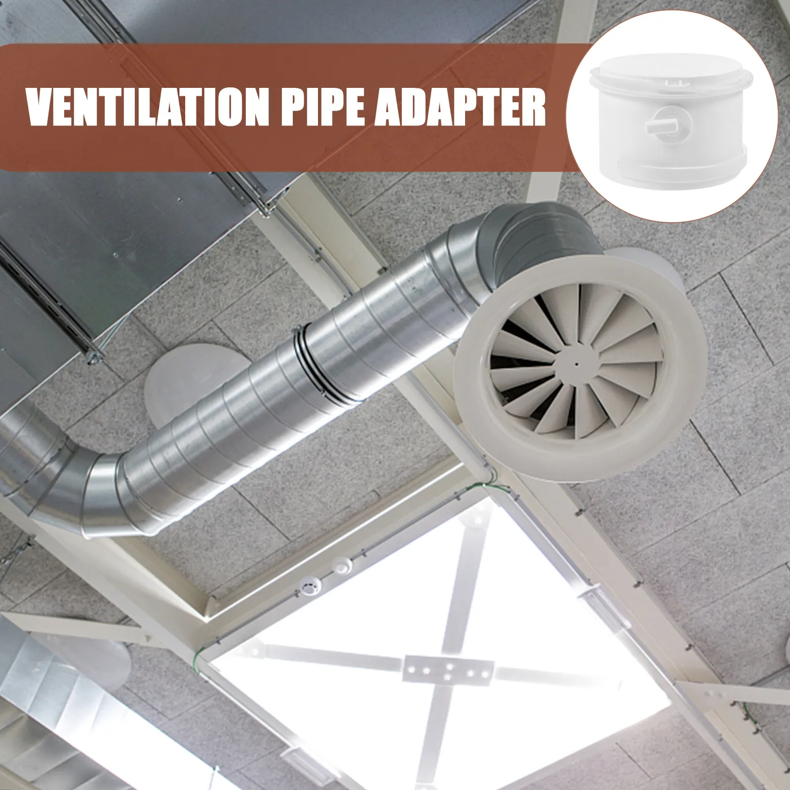

Ventilation Pipe Adapter Fittings Practical Easy Install ABS Material Smooth Surface Good Experience Ventilation Adapter