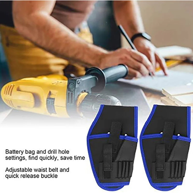 Vendita calda 600D Oxford borsa portautensili in tessuto trapano avvitatore a batteria elettrico borsa portautensili elettricista Toolkit